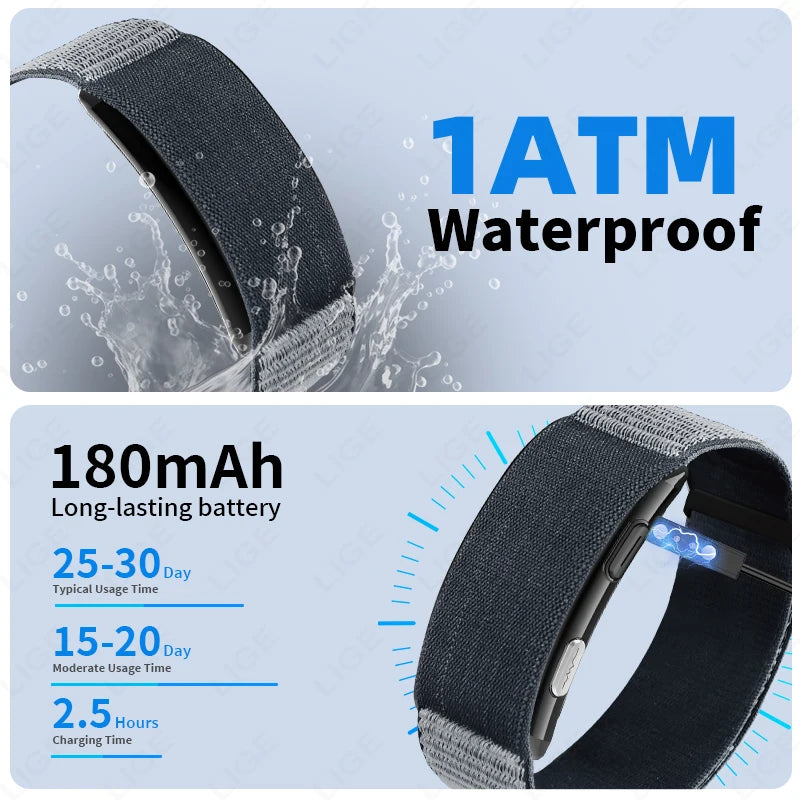 LIGE Nursing ECG PPG Smart Bracelet Health Tracker