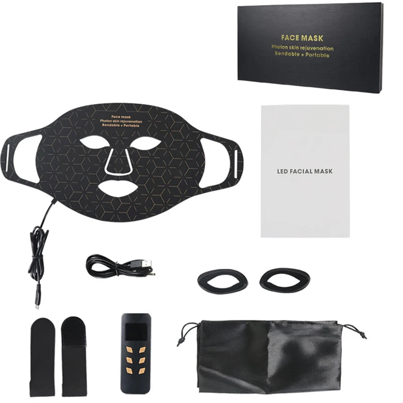 UBilli 4 Modes Portable LED Face Mask Light Therapy For Anti Aging Wrinkles