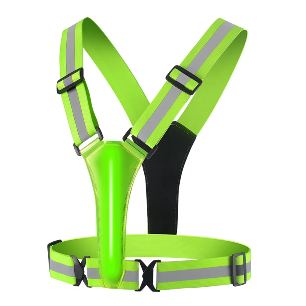 LED USB Rechargeable Reflective Running Vest For Night Safety