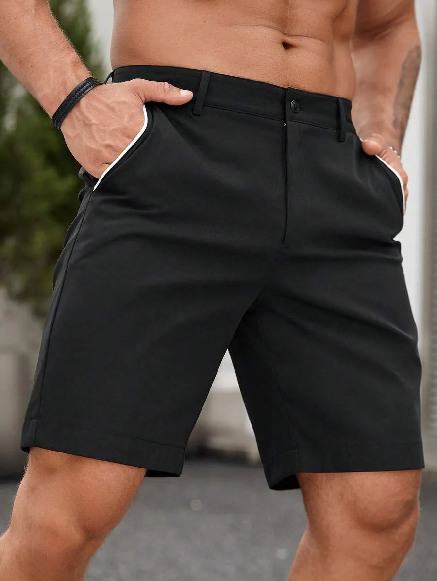 Men's Stretch Golf Shorts Polyester For Summer Comfort