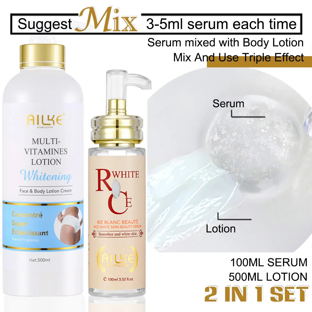 AILKE Whitening Body Lotion For Dark Spots Hyperpigmentation Moisturizing