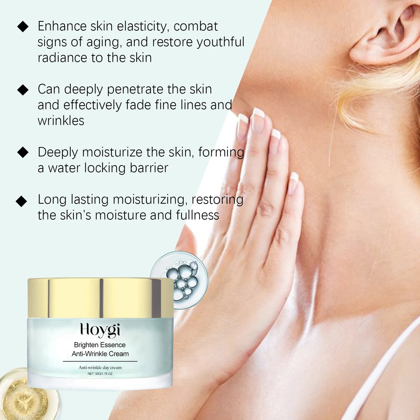 Hoygi Deep Moisturizing Face Cream For Firming Neck Lifting Brightening