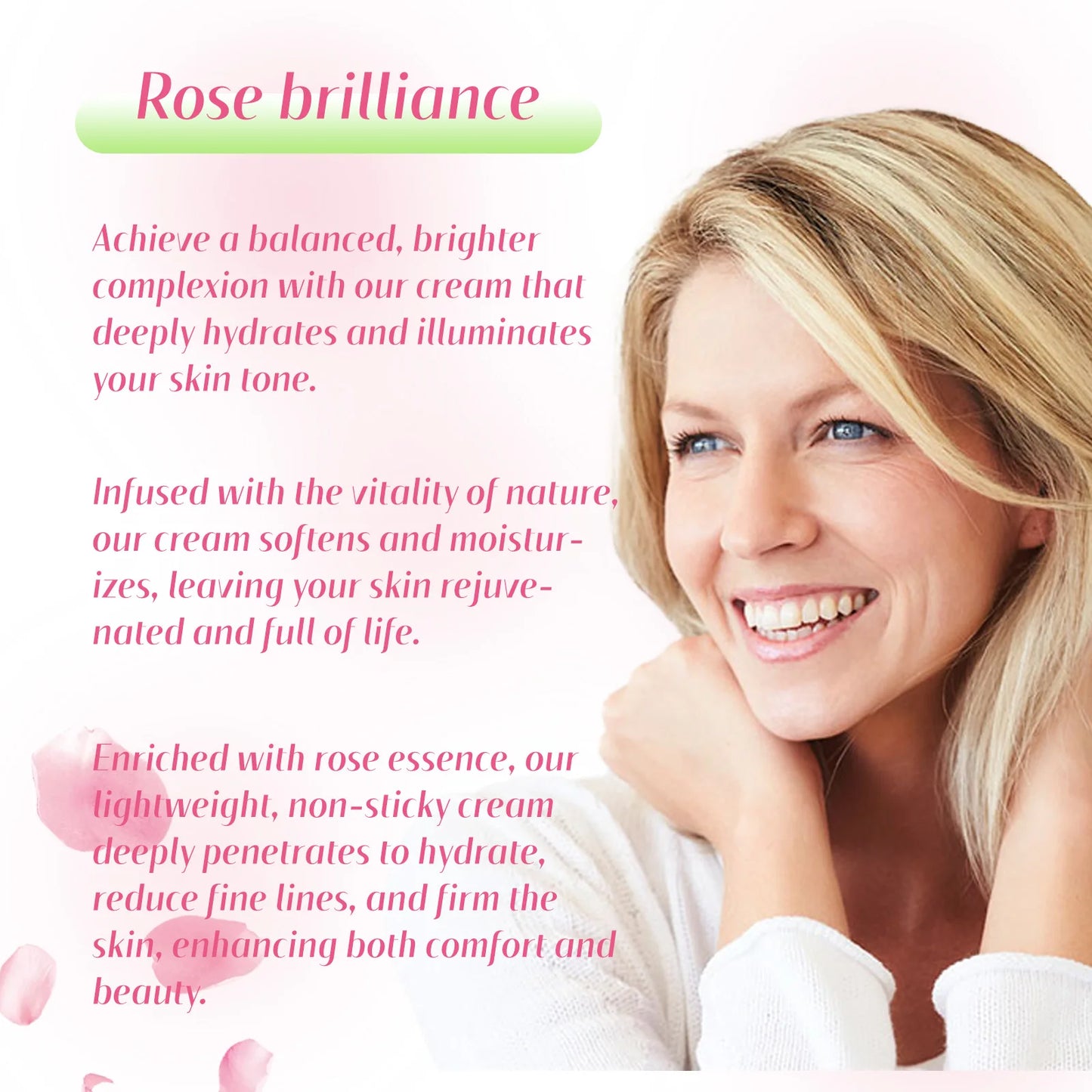 Hoygi Rose Face Cream Deep Moisturizing For Elasticity And Glow