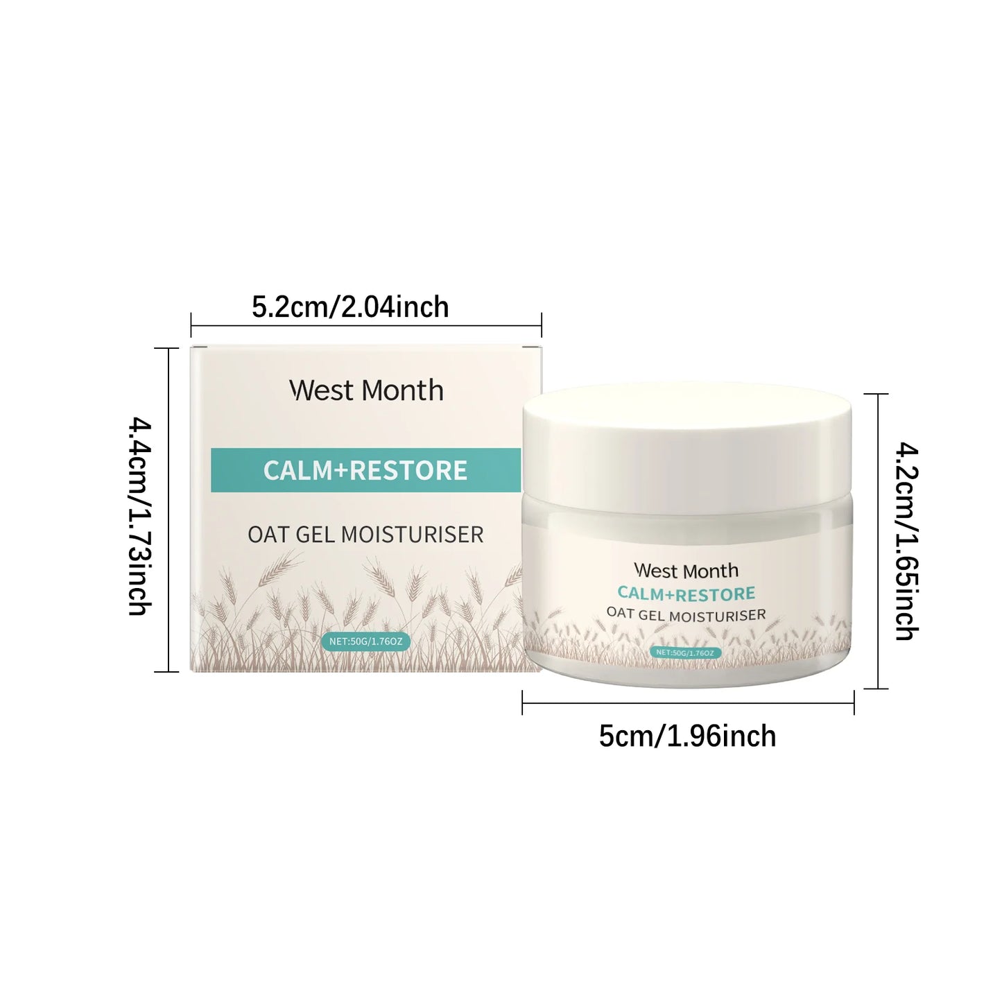 West Month Oat Moisturizing Face Cream For Hydration And Elasticity