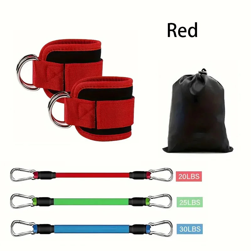Ankle Resistance Bands Set With Adjustable Straps For Strength Training