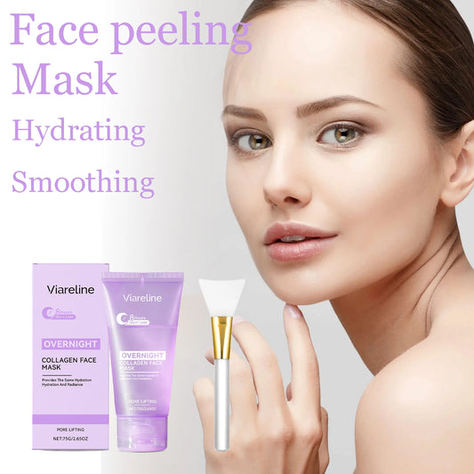 Viareline Overnight Collagen Face Peeling Mask For Hydration