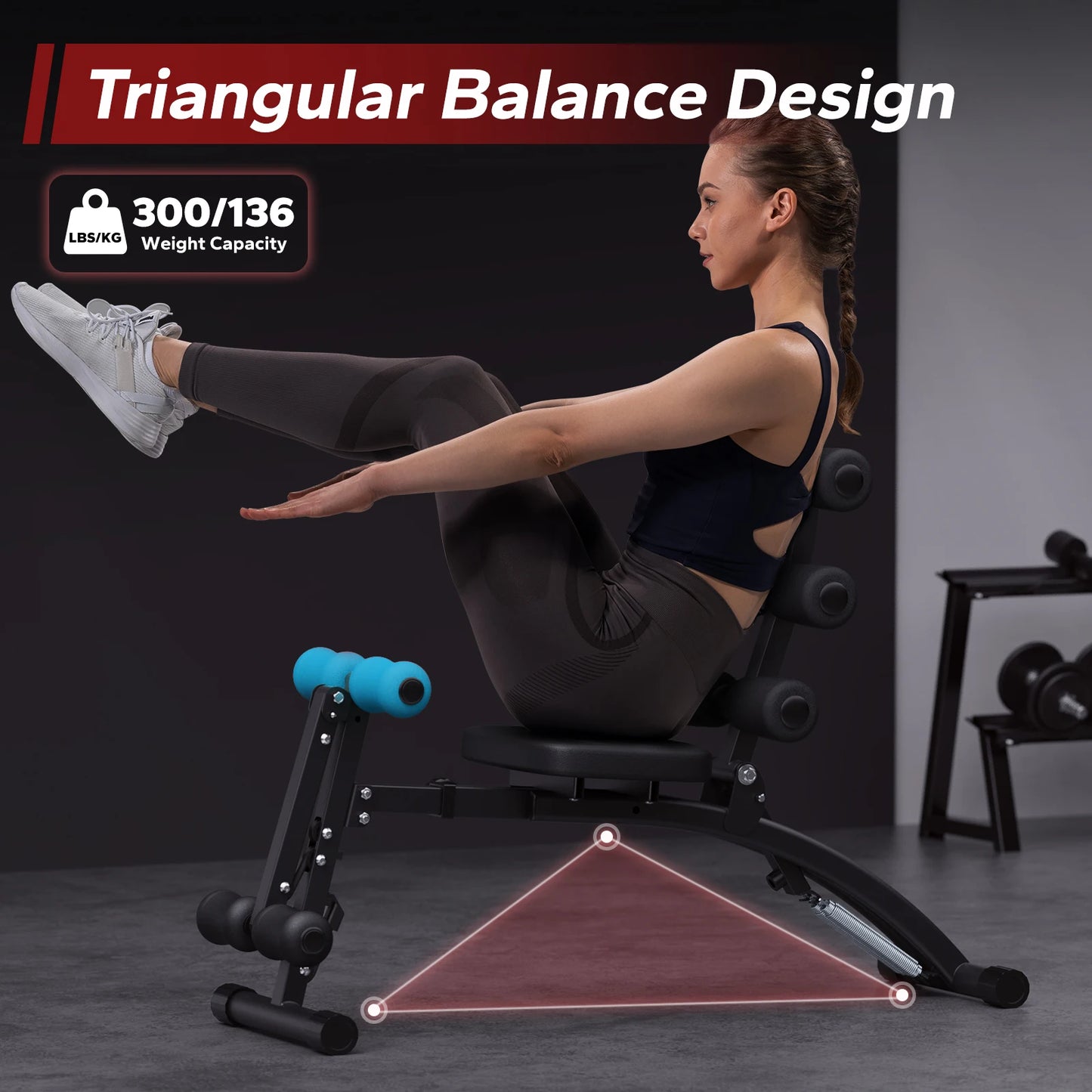 MERACH Ab Machine Multi-Functional Adjustable Ab Trainer For Home Gym Chair