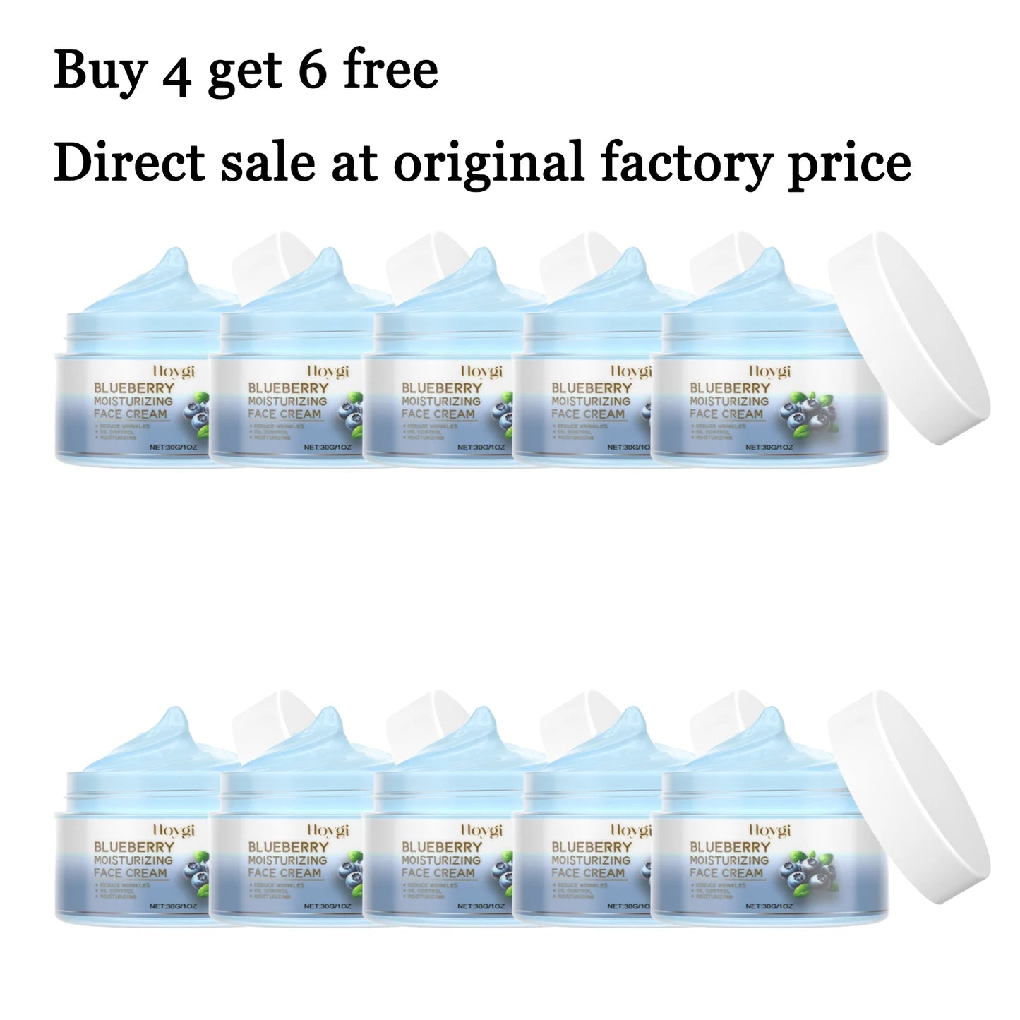 Hoygi Blueberry Face Cream Deep Hydration Smooths Fine Lines