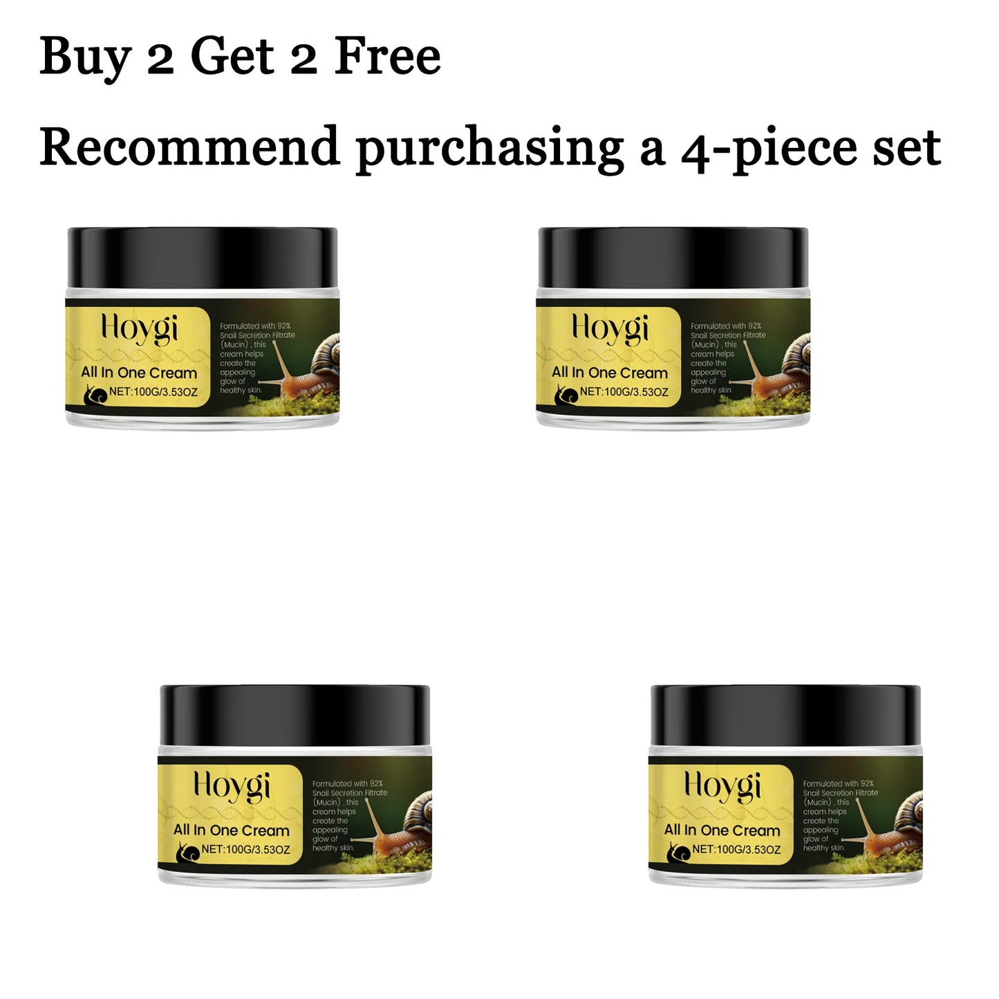 Hoygi Snail Essence Face Cream For Moisturizing And Repairing