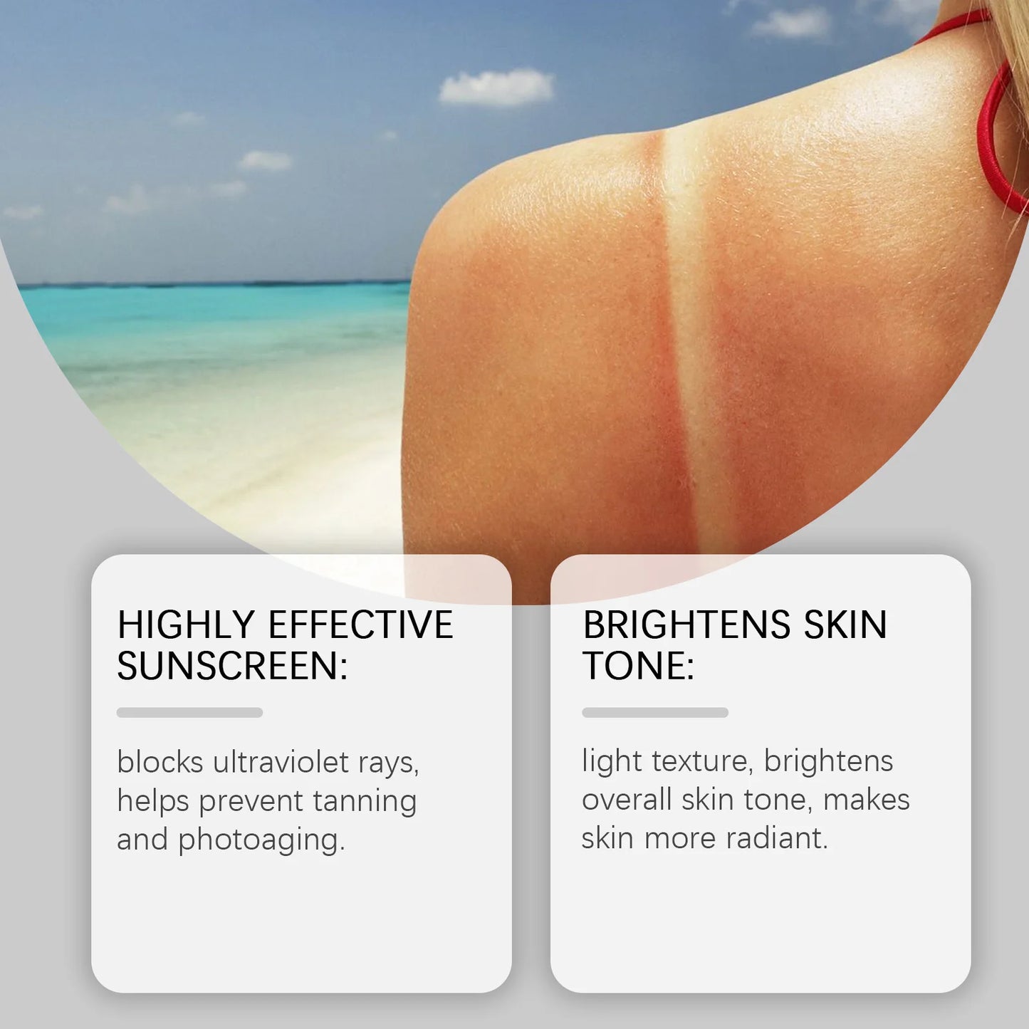Natural Moisturizing Sunscreen Cream for Body UV Protection