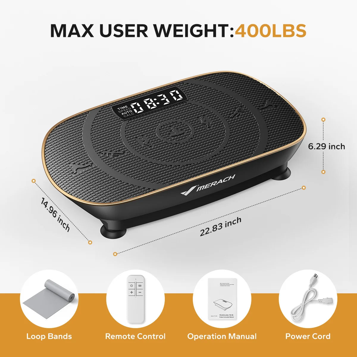 MERACH Vibration Plate Exercise Machine for Full Body Workout Shaping