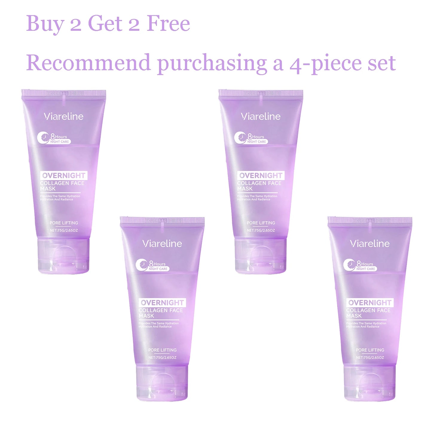 Viareline Overnight Collagen Face Peeling Mask For Hydration