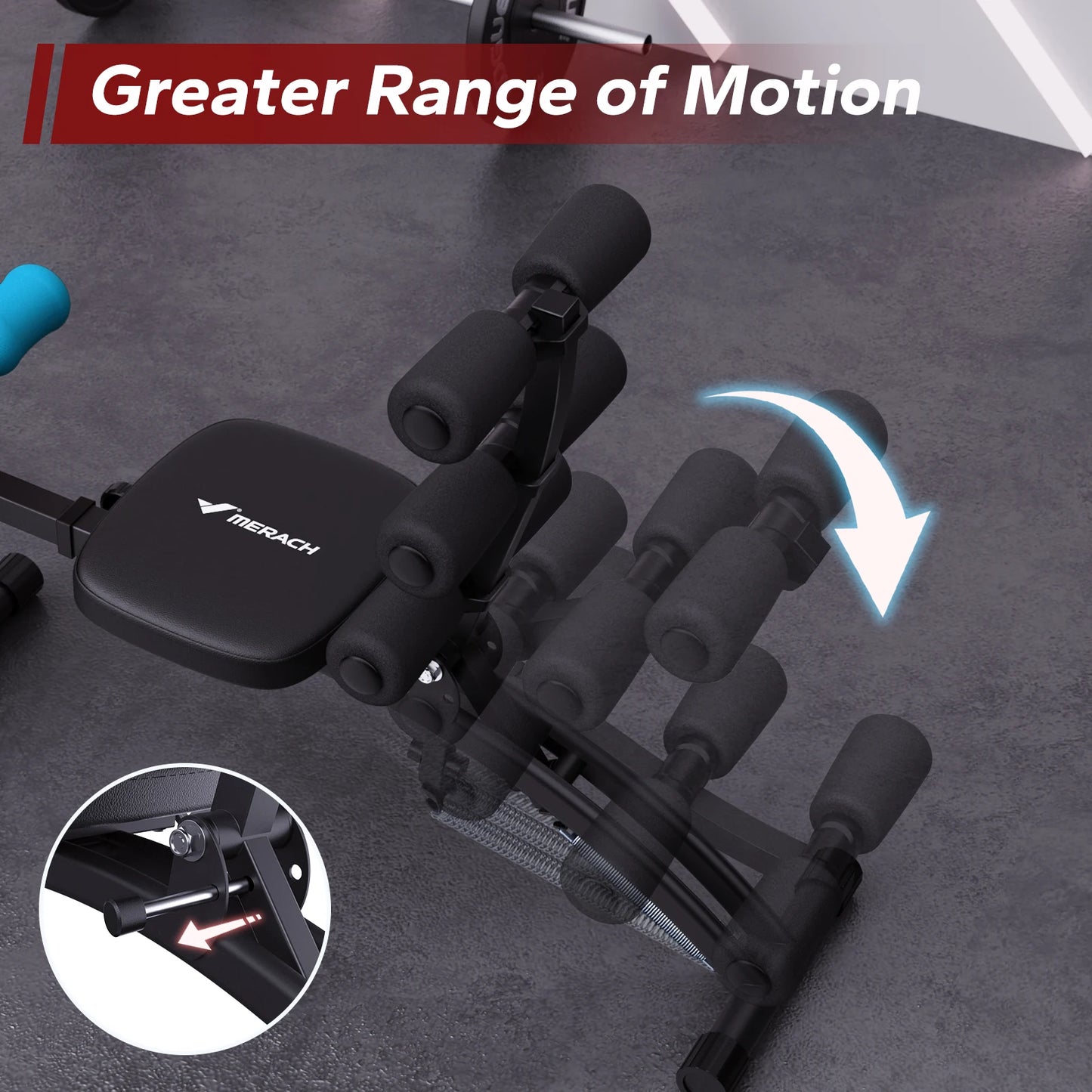 MERACH Ab Machine Multi-Functional Adjustable Ab Trainer For Home Gym Chair