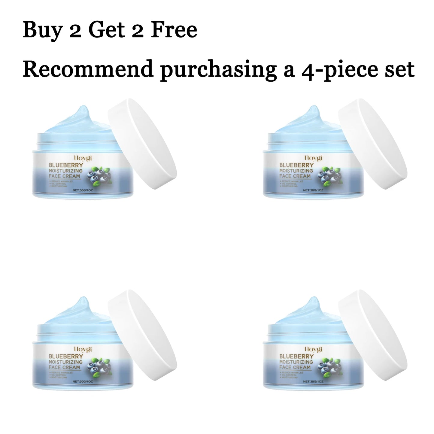 Hoygi Blueberry Face Cream Deep Hydration Smooths Fine Lines