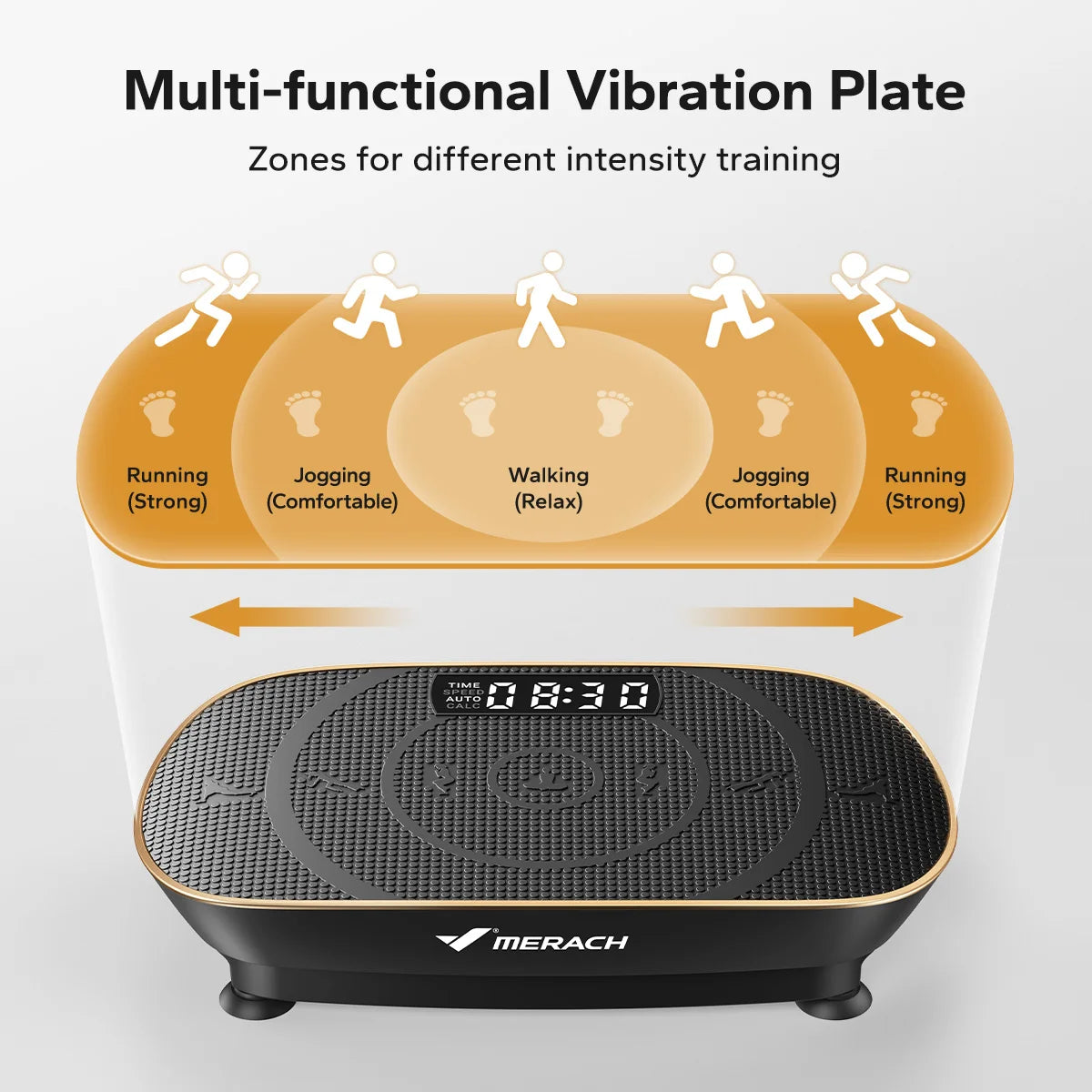 MERACH Vibration Plate Exercise Machine for Full Body Workout Shaping