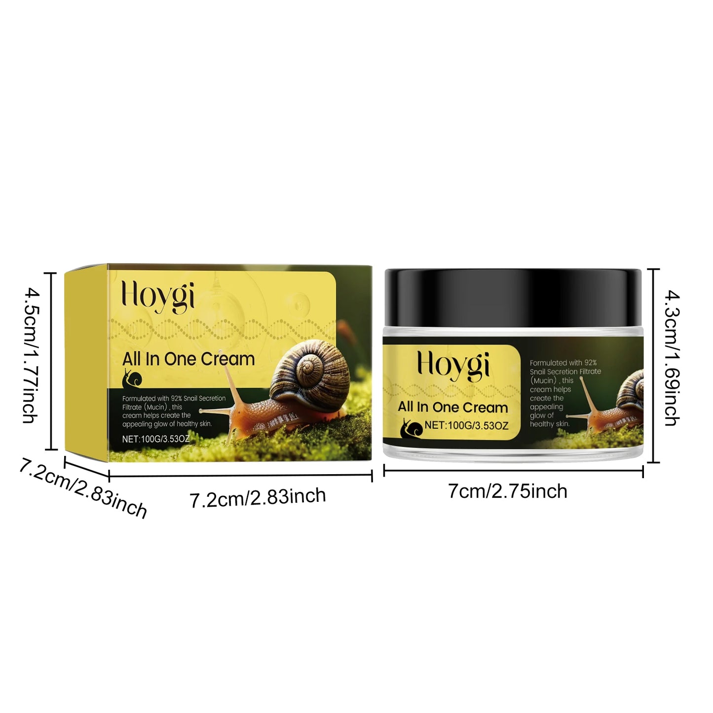 Hoygi Snail Essence Face Cream For Moisturizing And Repairing