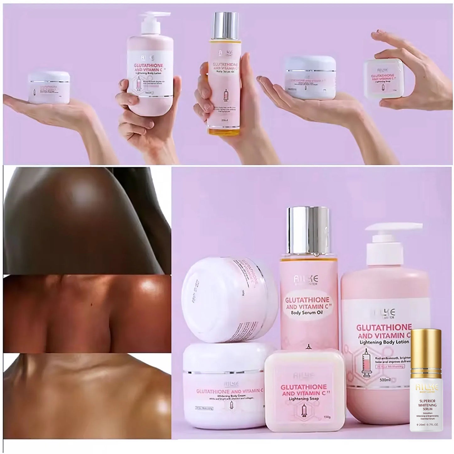AILKE Whitening Vitamin C Glutathione Facial Lotion For Brightening