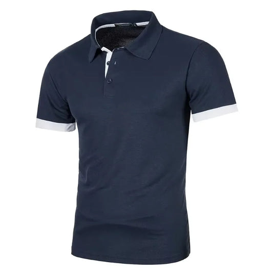 Summer Mens Polo Shirts Short Sleeve Sport T Shirt Quick Dry Athletic Workout Polo Lightweight Breathable Streetwear