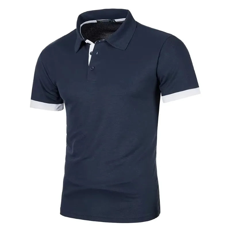 Summer Mens Polo Shirts Short Sleeve Sport T Shirt Quick Dry Athletic Workout Polo Lightweight Breathable Streetwear