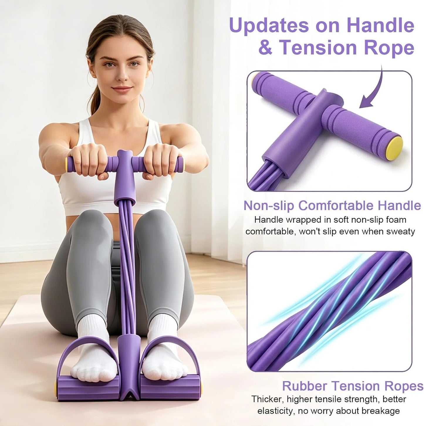 4 Tube Resistance Band Set Multi Function Fitness Kit Gym