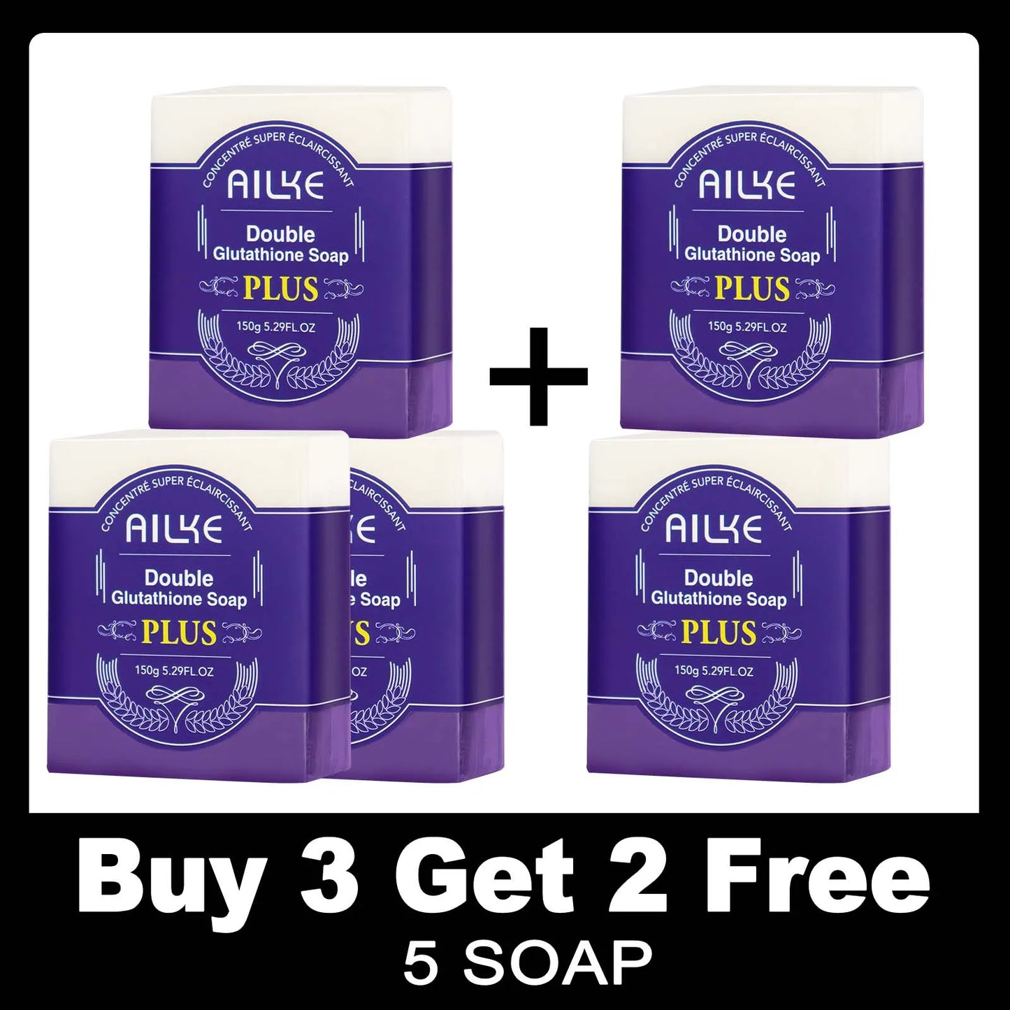 AILKE Glutathione Plus Skin Care Set Whitening Lotion