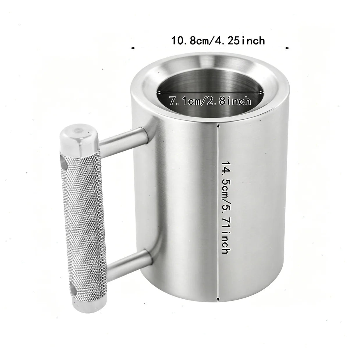 Bymaocar Stainless Steel Kettlebell Water Bottle Dual Use