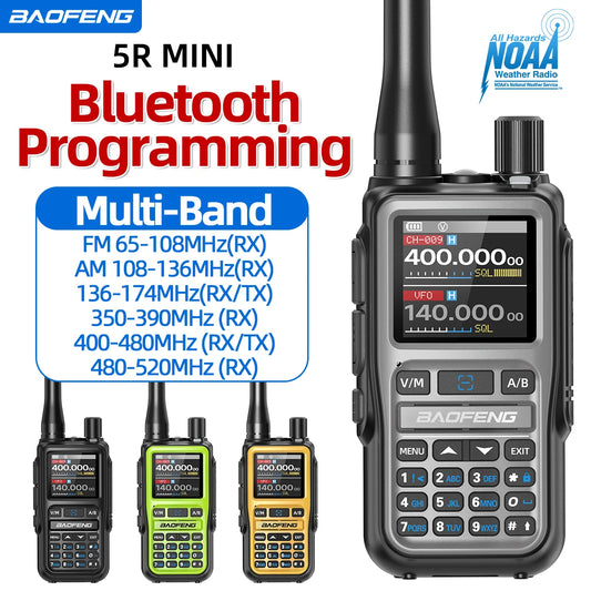 BAOFENG UV5R Mini Walkie Talkie Multi Band Long Range Radio