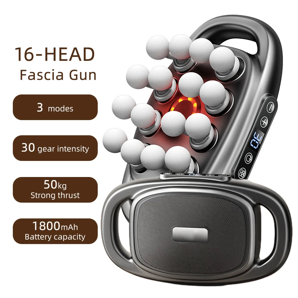 Foreverlily 16 Head Fascia Gun High Frequency Body Massager Shoulder