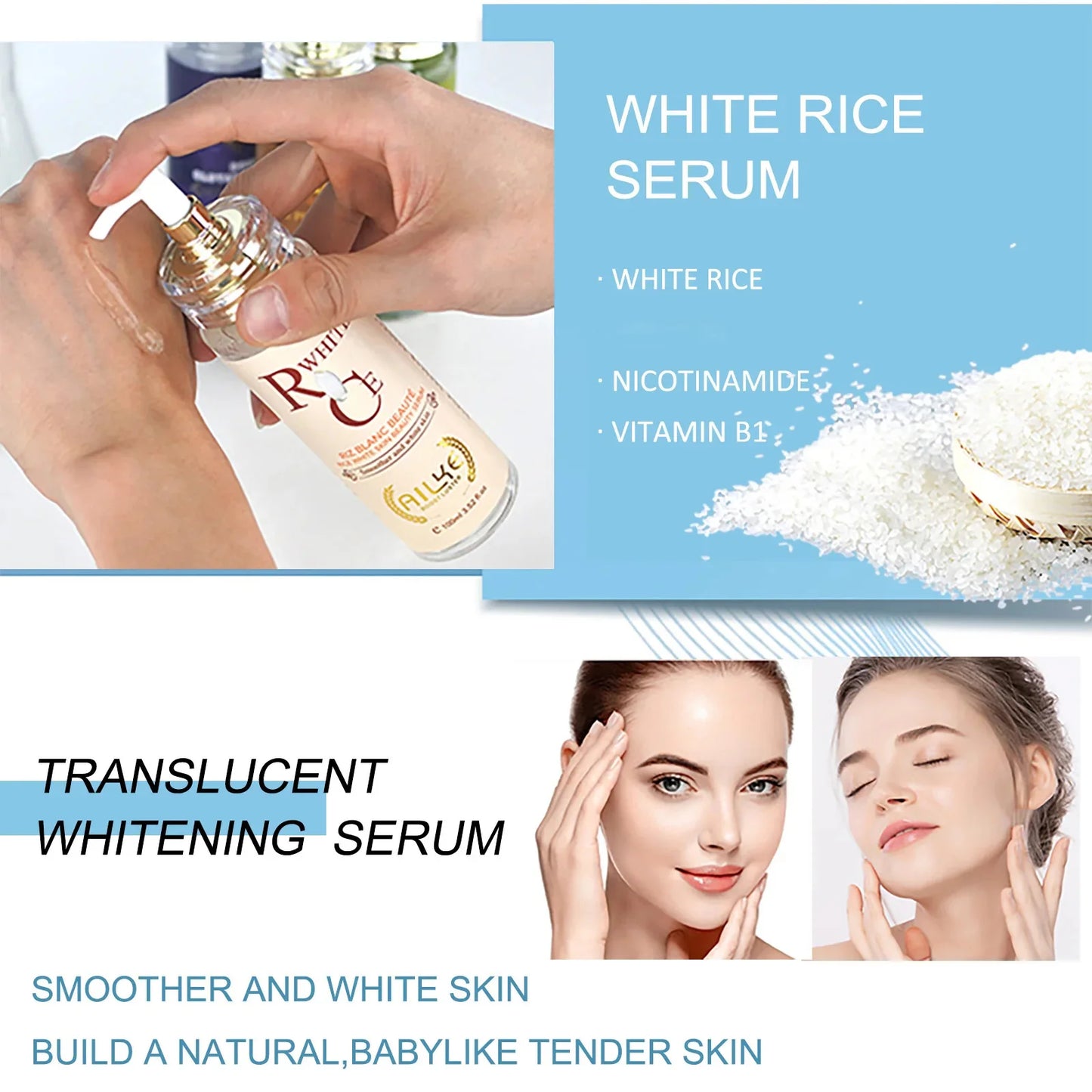 AILKE Whitening Body Lotion For Dark Spots Hyperpigmentation Moisturizing
