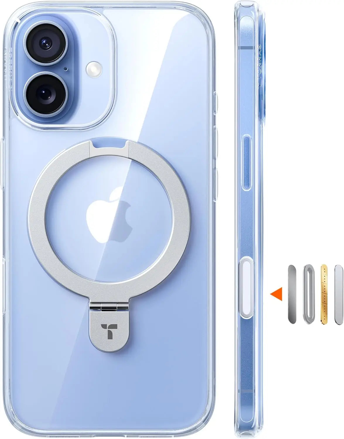 Clear Magnetic iPhone 17 Case with Stand, 4X Military Drop Protection, Camera Control, Slim Design