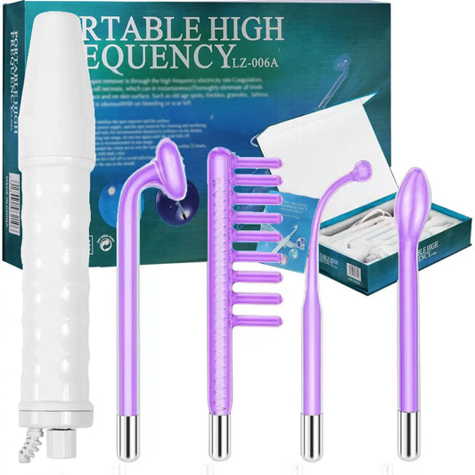Portable 4-In-1 Facial Care Kit High Frequency Massager
