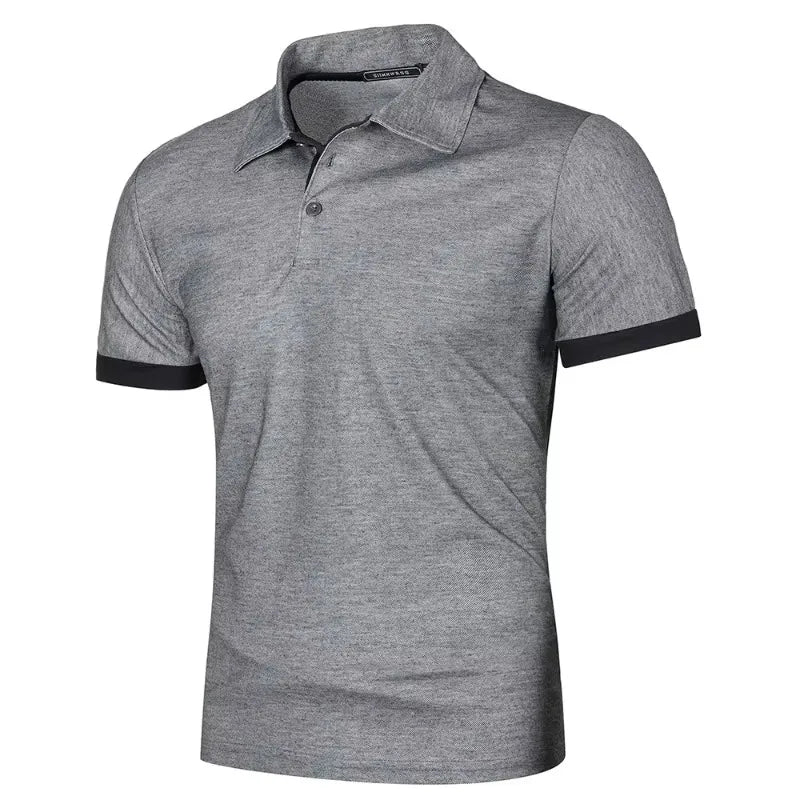 Summer Mens Polo Shirts Short Sleeve Sport T Shirt Quick Dry Athletic Workout Polo Lightweight Breathable Streetwear