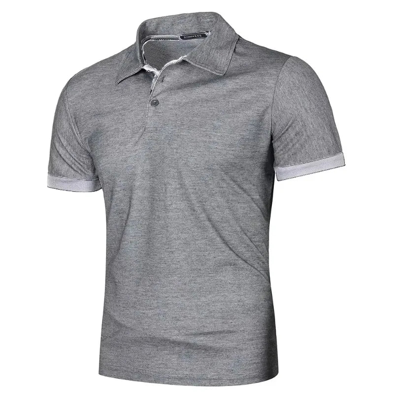 Summer Mens Polo Shirts Short Sleeve Sport T Shirt Quick Dry Athletic Workout Polo Lightweight Breathable Streetwear