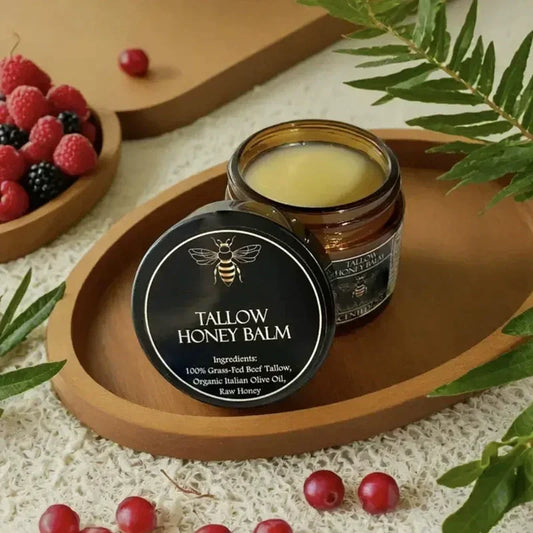 Organic Grass Fed Beef Tallow Balm With Raw Honey Cream