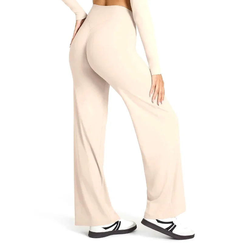 STOUREG Womens Straight Leg Yoga Pants Ultra Soft Butter Fabric Mid Waist