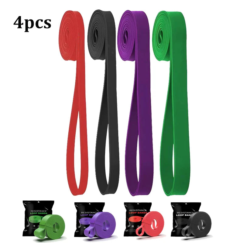Pull Up Assistance Bands 4 Level Resistance Fitness Training