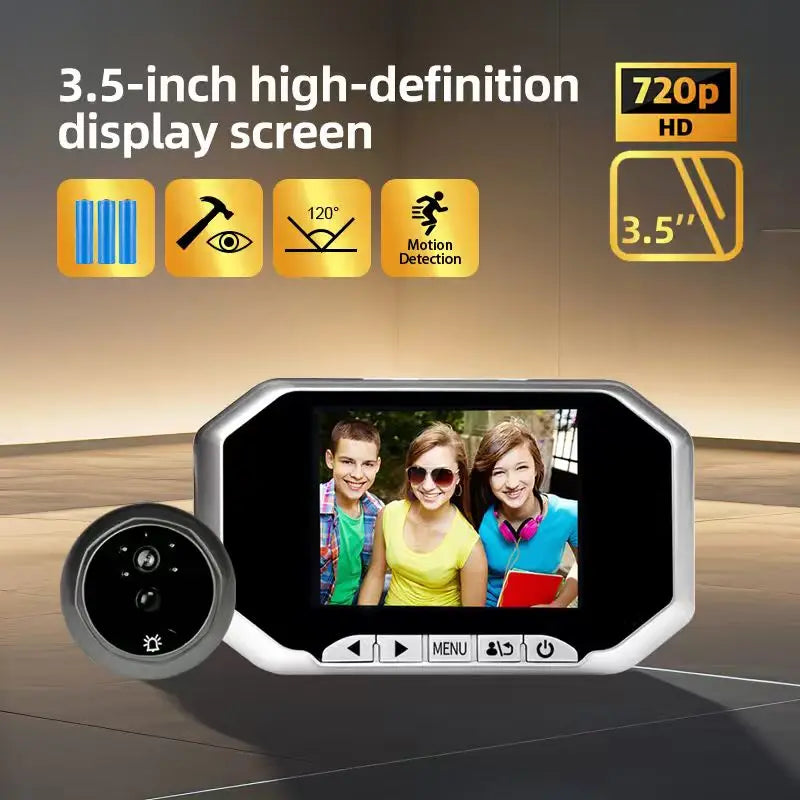 DANMINI Doorbell Peephole Monitor With PIR Motion Detection And Night Vision