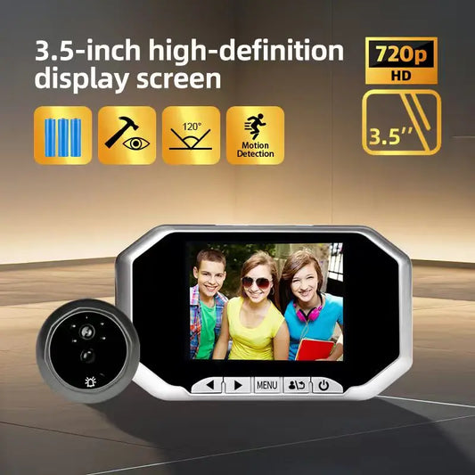 DANMINI Doorbell Peephole Monitor With PIR Motion Detection And Night Vision