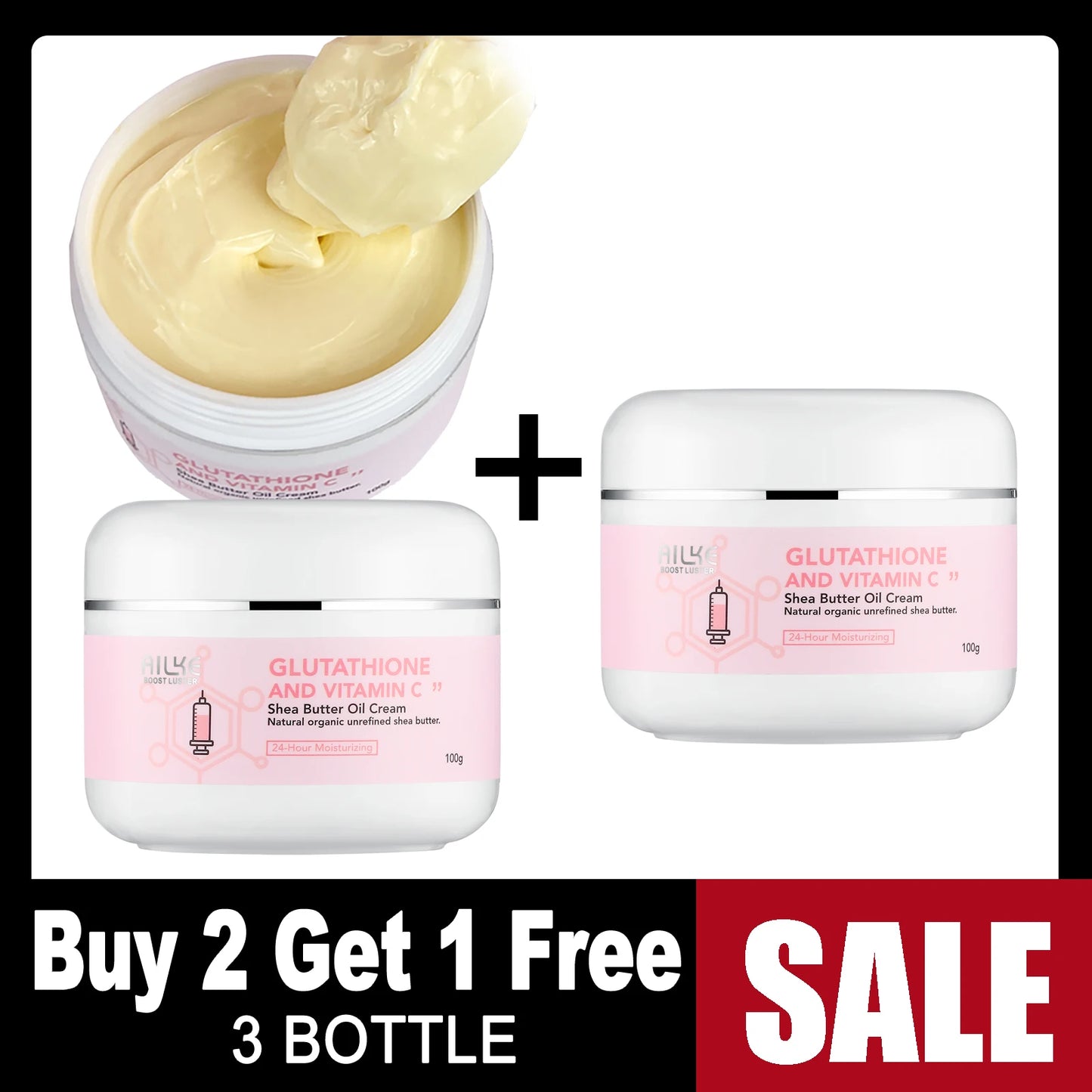 AILKE Organic Shea Butter Oil Whitening Cream Brightening Moisturizing