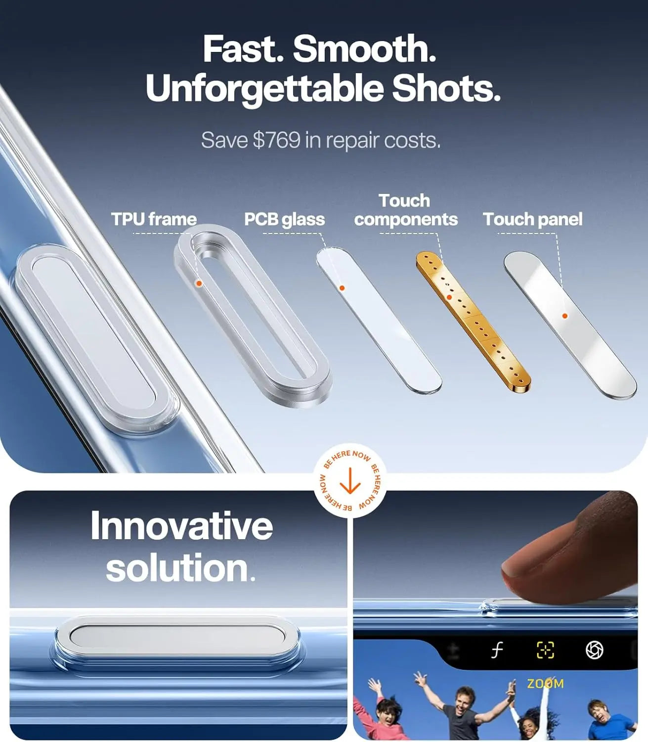 Clear Magnetic iPhone 17 Case with Stand, 4X Military Drop Protection, Camera Control, Slim Design