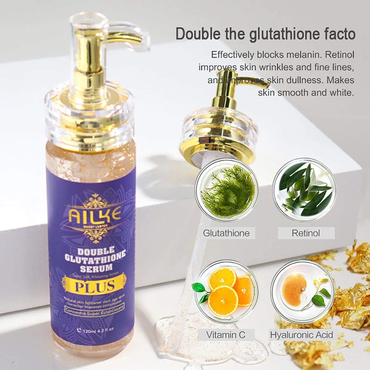 AILKE Glutathione Plus Skin Care Set Whitening Lotion