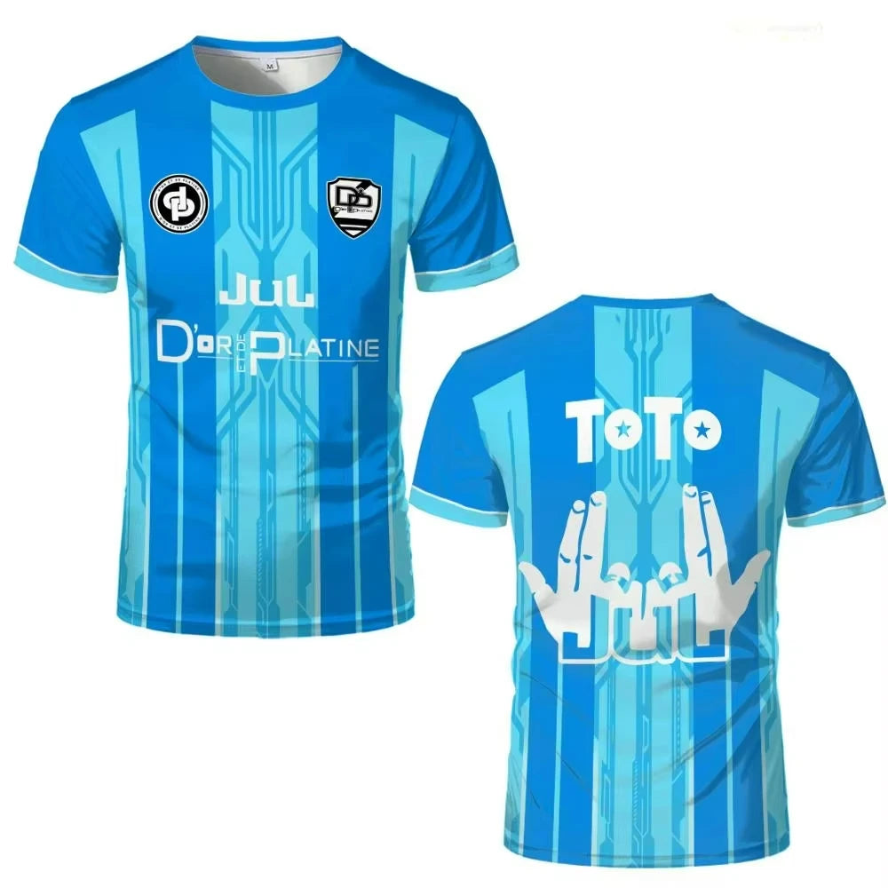 Unisex Sporty Short Sleeve Football Jersey Polyester Breathable Top