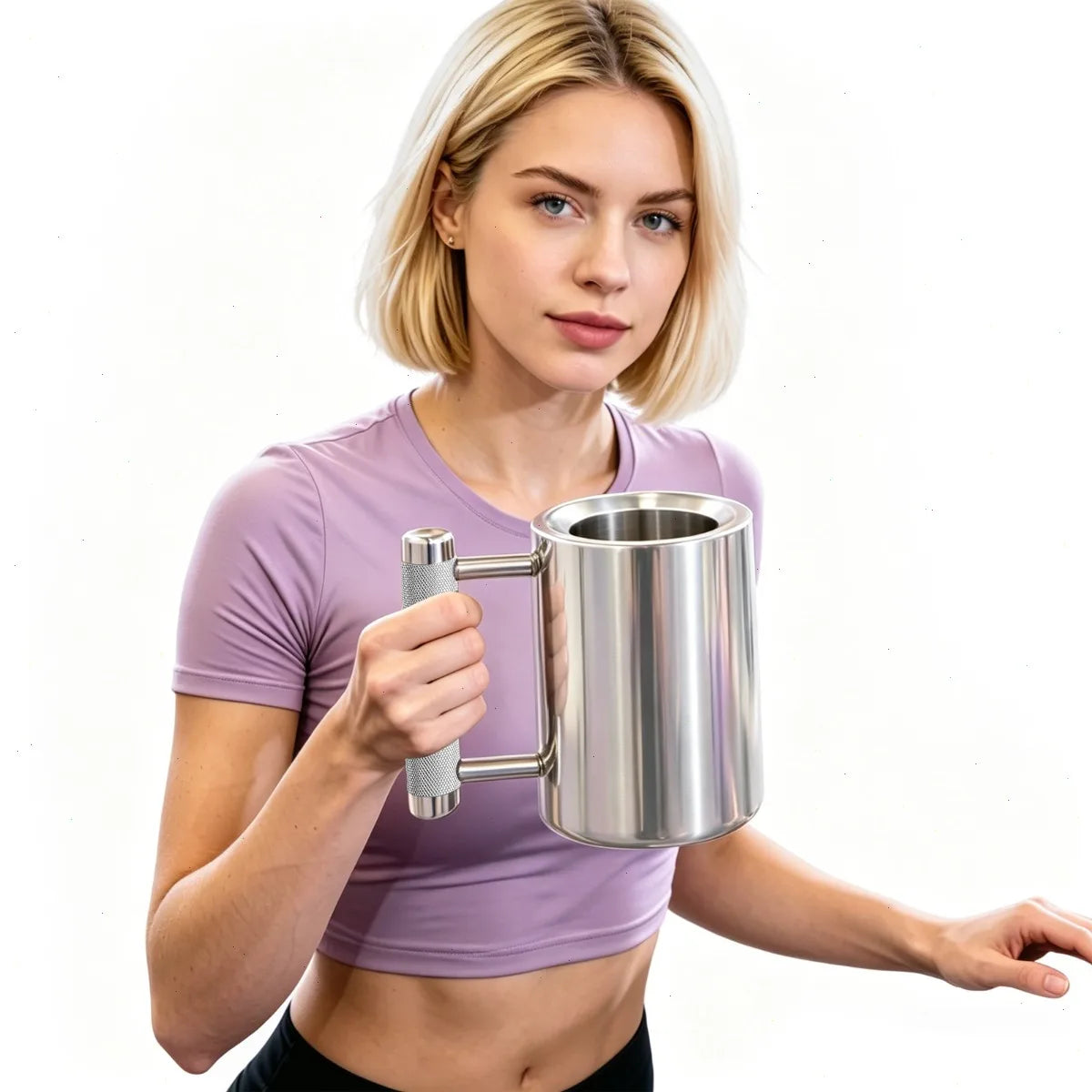 Bymaocar Stainless Steel Kettlebell Water Bottle Dual Use