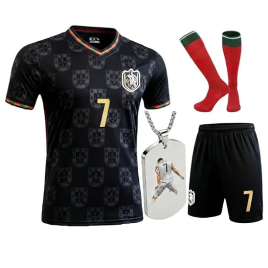Youth Soccer Jersey Set Uniform Kit Shirt Shorts Socks Training