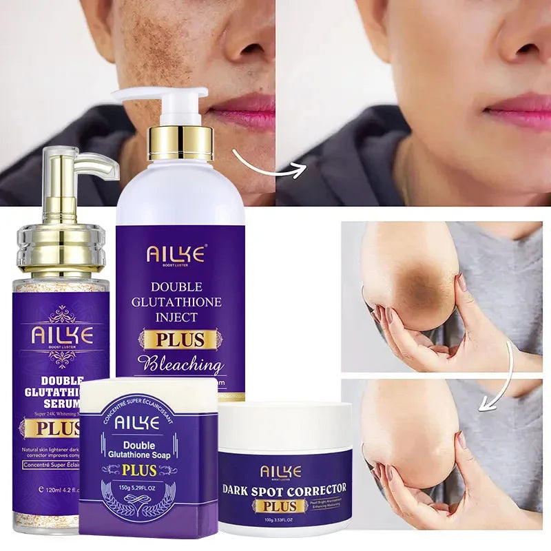 AILKE Glutathione Plus Skin Care Set Whitening Lotion
