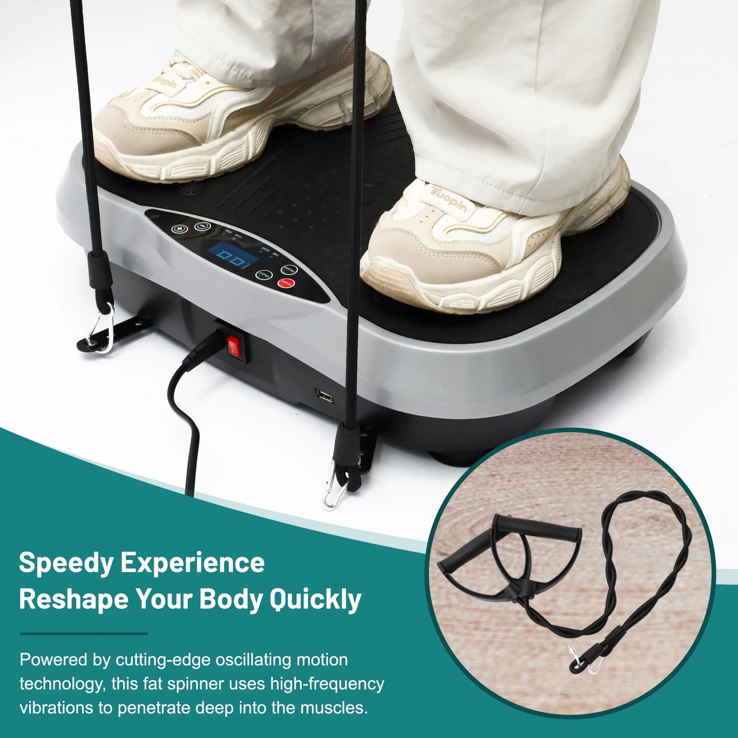 Fat Burning Vibration Plate Exercise Machine For Home Fitness