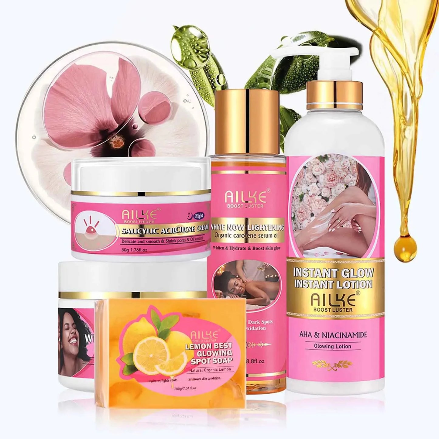 AILKE Brightening Skin Care Set Reduces Dark Spots And Acne