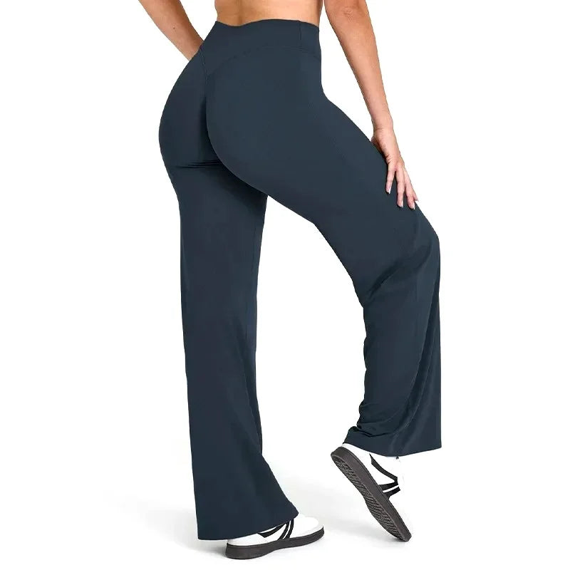 STOUREG Womens Straight Leg Yoga Pants Ultra Soft Butter Fabric Mid Waist