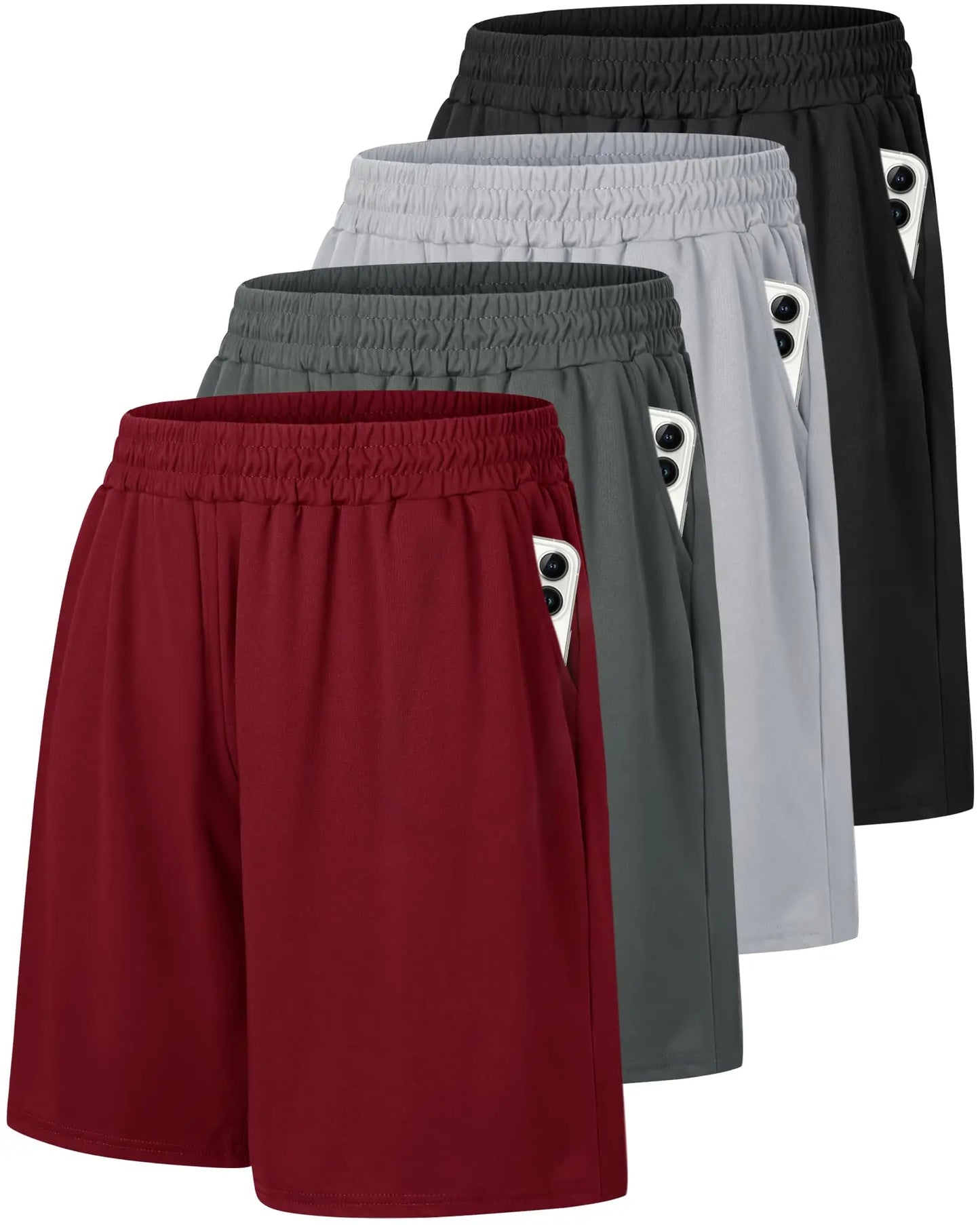 Men's Basketball Shorts with Pockets Quick Dry Athletic Fitness Pack