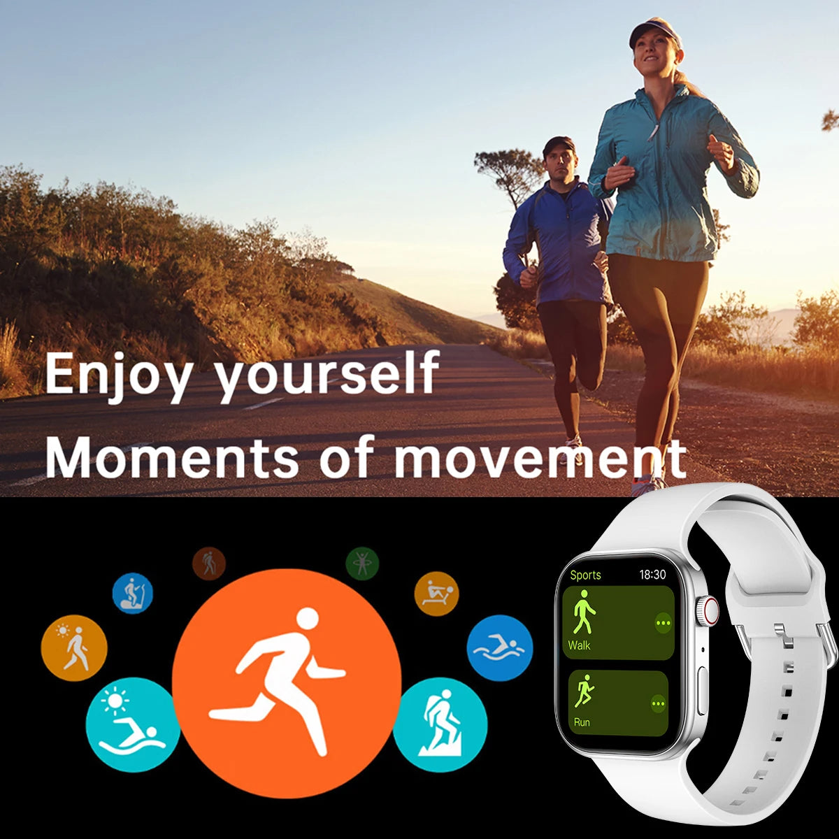 2026 Smart Watch 1.83" HD Screen Bluetooth Call Heart Rate Monitoring 120+ Sports Modes Waterproof for Men Woman Smartwatch Gift